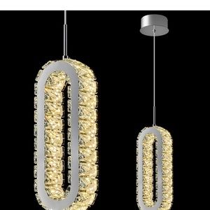 FDPBY Pendant Lighting for Kitchen Island LED Modern Chrome Pendant Lights